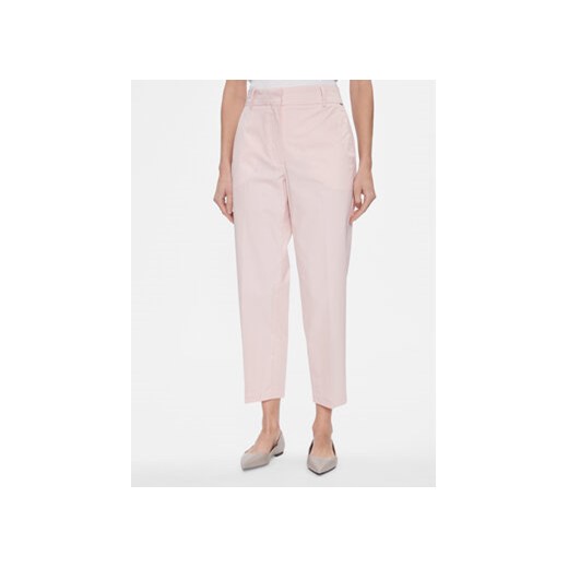 Tommy Hilfiger Chinosy WW0WW40504 Różowy Straight Fit ze sklepu MODIVO w kategorii Spodnie damskie - zdjęcie 170951653