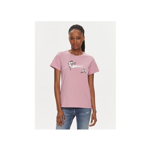 Pinko T-Shirt 100355 A1OC Różowy Regular Fit ze sklepu MODIVO w kategorii Bluzki damskie - zdjęcie 170952082