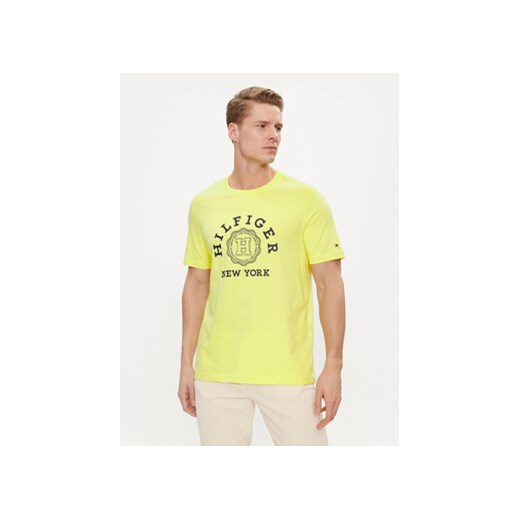 Tommy Hilfiger T-Shirt Coin MW0MW34437 Żółty Regular Fit ze sklepu MODIVO w kategorii T-shirty męskie - zdjęcie 170952140