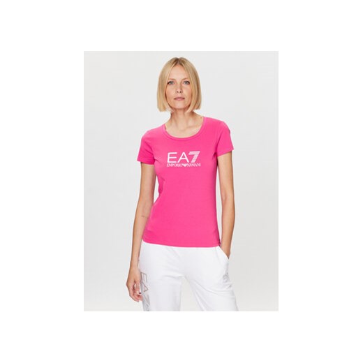 EA7 Emporio Armani T-Shirt 8NTT66 TJFKZ 1417 Różowy Slim Fit XS okazja MODIVO