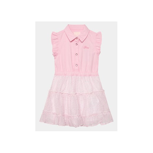 Guess Sukienka codzienna K4GK01 WG5P0 Różowy Regular Fit ze sklepu MODIVO w kategorii Sukienki dziewczęce - zdjęcie 170953004