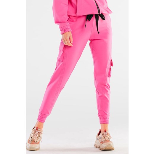 INFINITE YOU Spodnie w kolorze fuksji ze sklepu Limango Polska w kategorii Spodnie damskie - zdjęcie 170953602