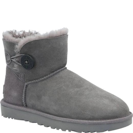 UGG śniegowce damskie ze skóry na płaskiej podeszwie casual