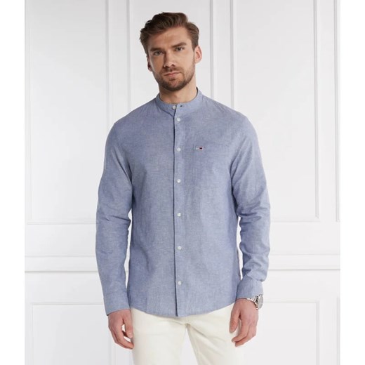 Tommy Jeans Koszula MAO LINEN BLEND | Regular Fit | z dodatkiem lnu ze sklepu Gomez Fashion Store w kategorii Koszule męskie - zdjęcie 170954050
