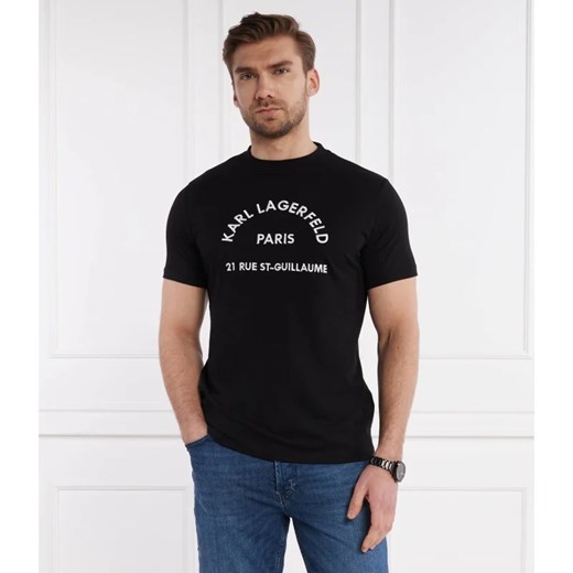 Karl Lagerfeld t-shirt męski z bawełny z napisem 