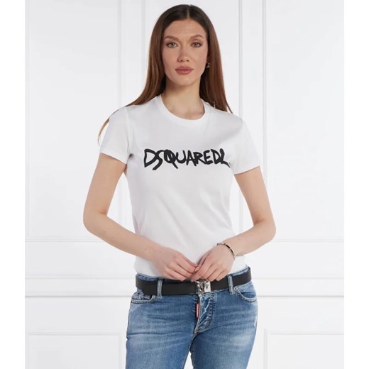 Dsquared2 T-shirt | Regular Fit ze sklepu Gomez Fashion Store w kategorii Bluzki damskie - zdjęcie 170954124