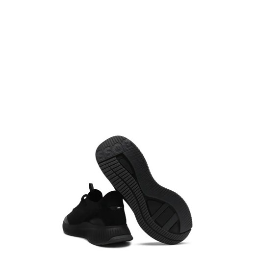 Buty sportowe męskie BOSS HUGO czarne na jesień sznurowane 