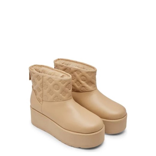 Guess śniegowce damskie wiązane casual na zimę na platformie