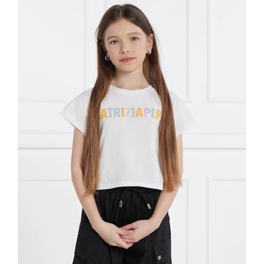 Patrizia Pepe T-shirt MAGLIA | Cropped Fit ze sklepu Gomez Fashion Store w kategorii Bluzki dziewczęce - zdjęcie 170955383