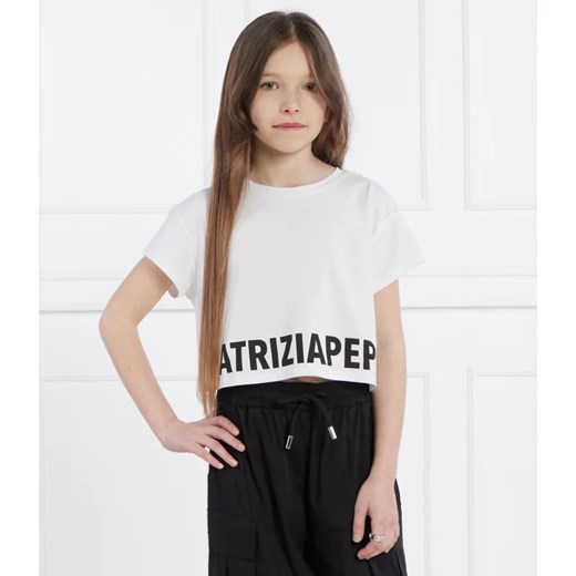 Patrizia Pepe T-shirt MAGLIA | Cropped Fit ze sklepu Gomez Fashion Store w kategorii Bluzki dziewczęce - zdjęcie 170955384
