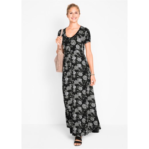 Długa sukienka shirtowa z krótkim rękawem ze sklepu bonprix w kategorii Sukienki - zdjęcie 170955653