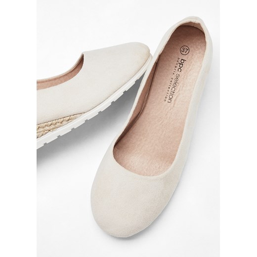 Bonprix espadryle damskie beżowe na koturnie