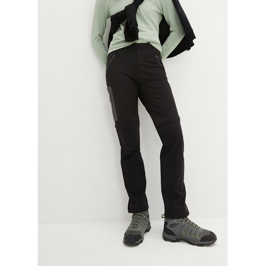 Spodnie funkcjonalne z prostymi, odpinanymi nogawkami, z materiału odpychającego wodę ze sklepu bonprix w kategorii Spodnie damskie - zdjęcie 170956001