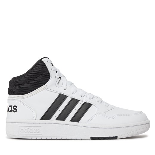 Sneakersy adidas Hoops 3.0 Mid K IG3715 Biały ze sklepu eobuwie.pl w kategorii Buty sportowe dziecięce - zdjęcie 170956794