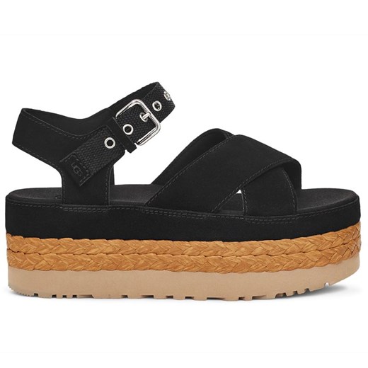Sandały Ugg Aubrey Platform Sandal 1152711-BLK - czarne ze sklepu streetstyle24.pl w kategorii Sandały damskie - zdjęcie 170957411
