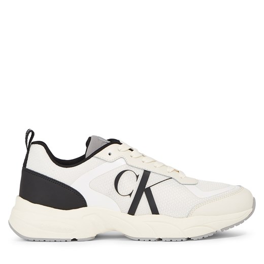 Sneakersy Calvin Klein Jeans Retro Tennis Laceup Mesh YM0YM00785 Creamy 42 eobuwie.pl promocyjna cena