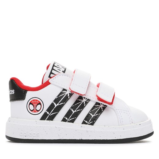 Sneakersy adidas Grand Court x Marvel Spider-Man IF9893 Biały ze sklepu eobuwie.pl w kategorii Buty sportowe dziecięce - zdjęcie 170962163