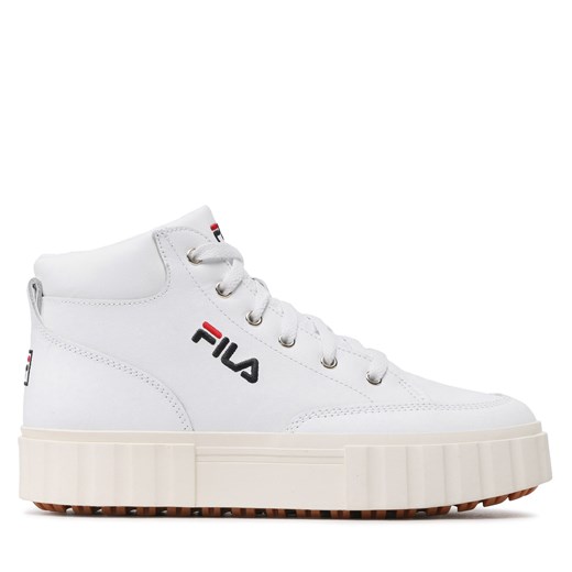 Sneakersy Fila Sandblast Mid Wmn FFW0187.10004 Biały ze sklepu eobuwie.pl w kategorii Trampki damskie - zdjęcie 170963891