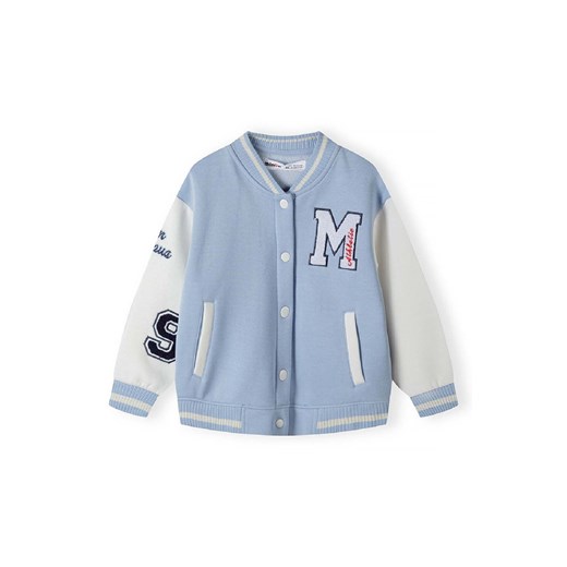 Niebieska kurtka baseball z naszywkami dla dziewczynki ze sklepu 5.10.15 w kategorii Kurtki dziewczęce - zdjęcie 170964151
