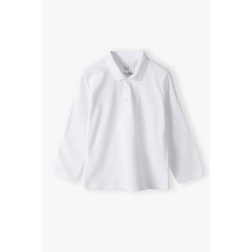 Biała bluzka dzianinowa z kołnierzykiem - Max&Mia ze sklepu 5.10.15 w kategorii Bluzki dziewczęce - zdjęcie 170964160