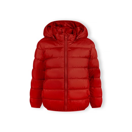 Lekka ocieplana kurtka czerwona dla chłopca z kapturem ze sklepu 5.10.15 w kategorii Kurtki chłopięce - zdjęcie 170964252