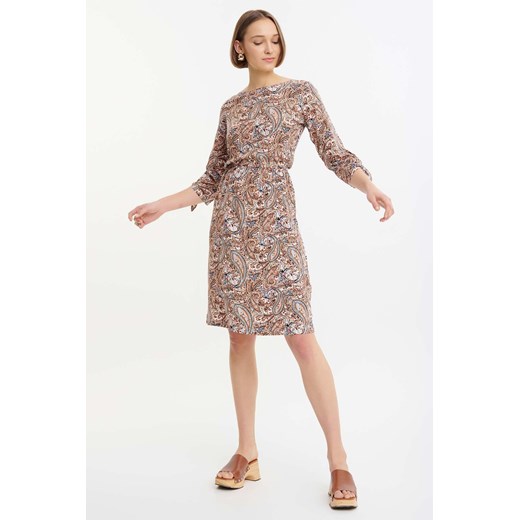 Damska sukienka krótka z gumką w talii z wiskozy ze sklepu 5.10.15 w kategorii Sukienki - zdjęcie 170964254