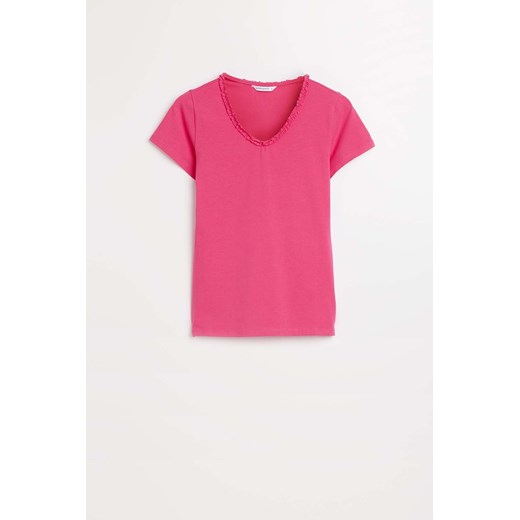 Damska koszulka basic z dekoltem w serek ze sklepu 5.10.15 w kategorii Bluzki damskie - zdjęcie 170964311