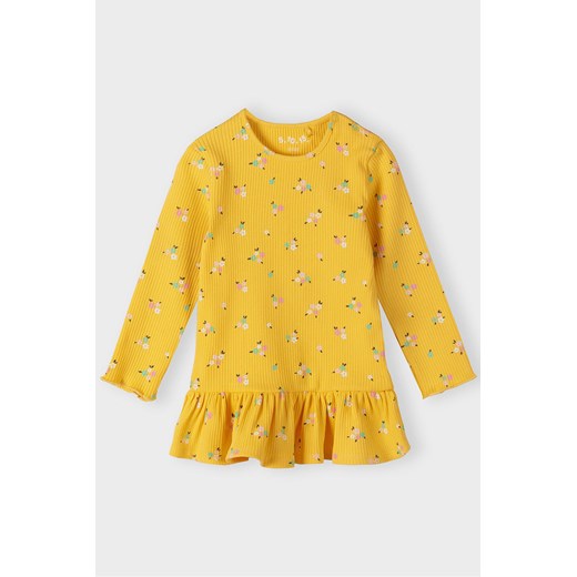 Żółta bluzka niemowlęca z falbankami na ramionach 5.10.15. 80 5.10.15