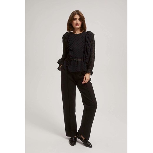Eleganckie czarne spodnie damskie w kant ze sklepu 5.10.15 w kategorii Spodnie damskie - zdjęcie 170964342