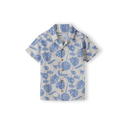 Lniana koszula chłopięca na lato z krótkim rękawem ze sklepu 5.10.15 w kategorii Koszule chłopięce - zdjęcie 170964350