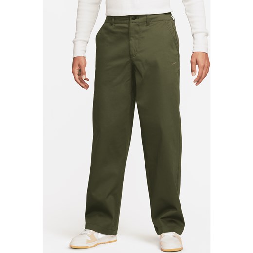 Męskie spodnie chino Nike Life - Zieleń ze sklepu Nike poland w kategorii Spodnie męskie - zdjęcie 170966473