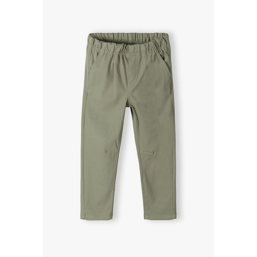 Zielone dzianinowe spodnie slim dla chłopca - Lincoln&Sharks ze sklepu 5.10.15 w kategorii Spodnie chłopięce - zdjęcie 170966710