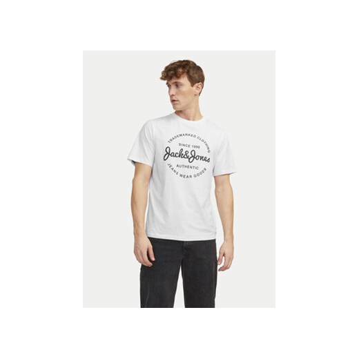 Jack&Jones T-Shirt Forest 12247972 Biały Standard Fit ze sklepu MODIVO w kategorii T-shirty męskie - zdjęcie 170969273