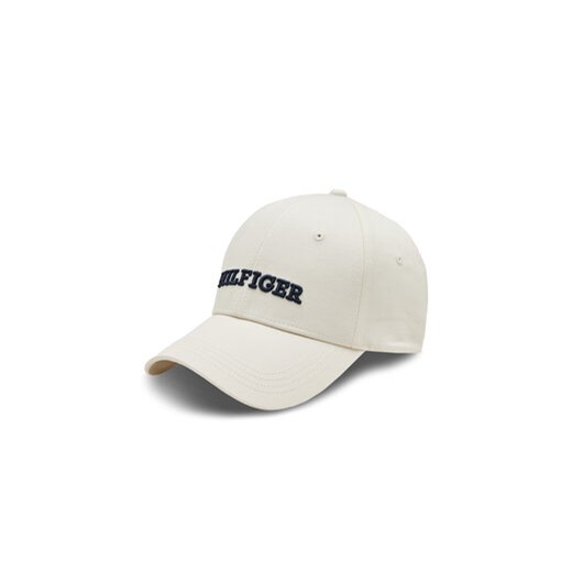 Tommy Hilfiger Czapka z daszkiem Hilfiger Prep Cap AW0AW16040 Écru ze sklepu MODIVO w kategorii Czapki z daszkiem damskie - zdjęcie 170969281