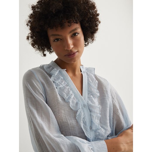 Reserved - Koszula z lyocellem - jasnoniebieski ze sklepu Reserved w kategorii Koszule damskie - zdjęcie 170971162