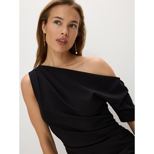 Reserved - Sukienka z drapowaniem - czarny ze sklepu Reserved w kategorii Sukienki - zdjęcie 170971583