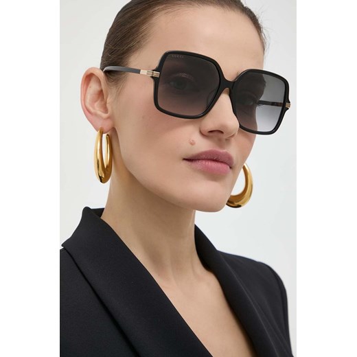 Gucci okulary przeciwsłoneczne damskie kolor czarny GG1448SA ze sklepu ANSWEAR.com w kategorii Okulary przeciwsłoneczne damskie - zdjęcie 170971763