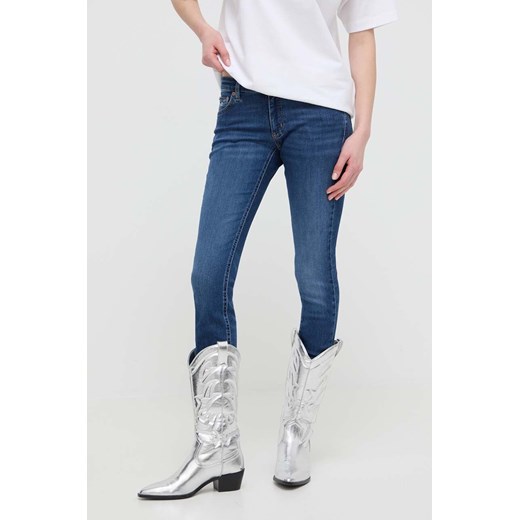 Tommy Jeans jeansy damskie kolor niebieski DW0DW17583 ze sklepu ANSWEAR.com w kategorii Jeansy damskie - zdjęcie 170972121