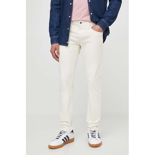 Pepe Jeans jeansy TAPERED JEANS męskie kolor beżowy PM207390WI5 ze sklepu ANSWEAR.com w kategorii Jeansy męskie - zdjęcie 170972151