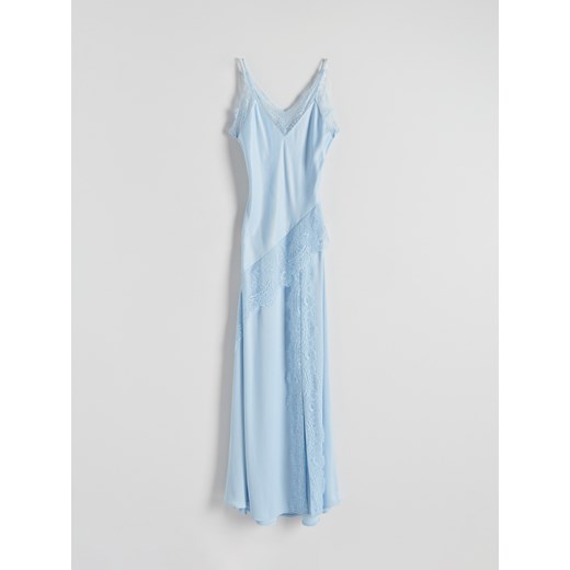 Reserved - Bieliźniana sukienka maxi - jasnoniebieski ze sklepu Reserved w kategorii Sukienki - zdjęcie 170977244