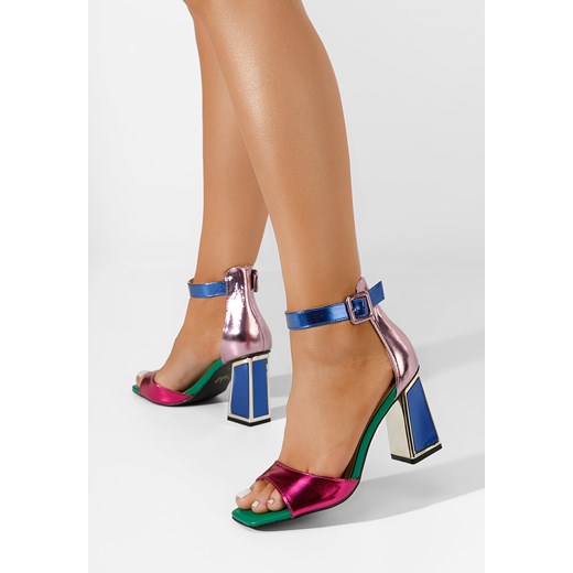 Wielokolorowy eleganckie sandały Wella V3 ze sklepu Zapatos w kategorii Sandały damskie - zdjęcie 170977924