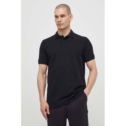 Peak Performance polo bawełniane kolor czarny gładki ze sklepu ANSWEAR.com w kategorii T-shirty męskie - zdjęcie 170979393
