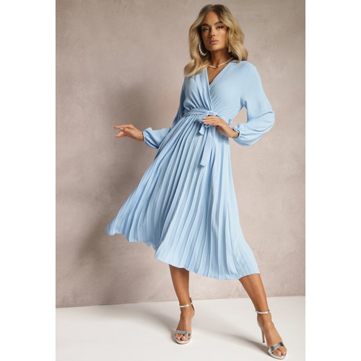 Jasnoniebieska Sukienka Phloroe ze sklepu Renee odzież w kategorii Sukienki - zdjęcie 170983120