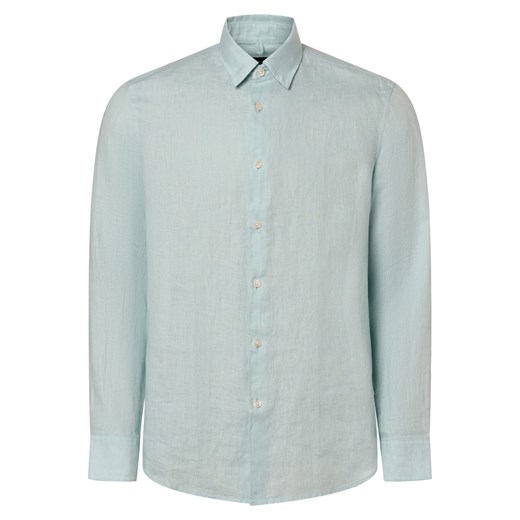 Drykorn Lniana koszula męska - Ramis Mężczyźni Regular Fit len miętowy jednolity ze sklepu vangraaf w kategorii Koszule męskie - zdjęcie 170986481