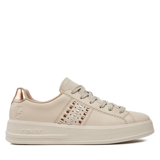 Sneakersy Rieker M8400-60 Beige ze sklepu eobuwie.pl w kategorii Trampki damskie - zdjęcie 170987030