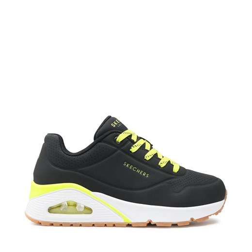 Sneakersy Skechers Uno 155172/BKLM Black/Lime ze sklepu eobuwie.pl w kategorii Buty sportowe damskie - zdjęcie 170988510