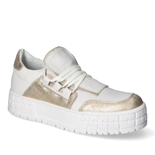 Sneakersy Lewski 3465 Białe groch/Złote ze sklepu Arturo-obuwie w kategorii Buty sportowe damskie - zdjęcie 170988832