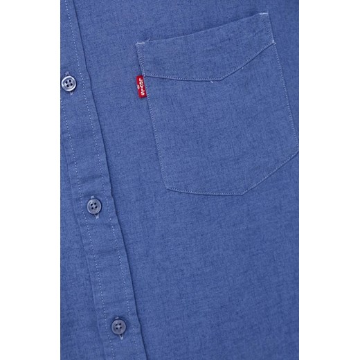 Levi&apos;s koszula bawełniana męska kolor niebieski regular z kołnierzykiem L ANSWEAR.com
