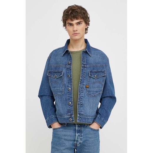 G-Star Raw kurtka jeansowa męska kolor niebieski przejściowa ze sklepu ANSWEAR.com w kategorii Kurtki męskie - zdjęcie 170989590