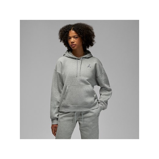 Damska dzianinowa bluza z kapturem Jordan Brooklyn - Szary ze sklepu Nike poland w kategorii Bluzy damskie - zdjęcie 170993450